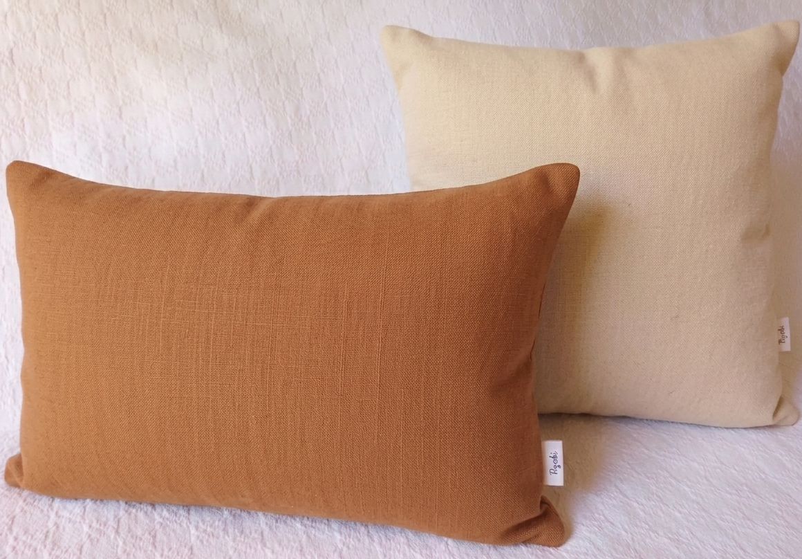 Pack 1 Pillow + 3 Fundas de Almohadón + 3 Rellenos - Colores a elección- Tusor