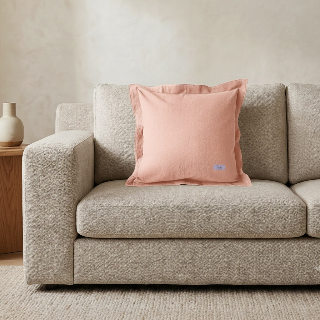 Almohadon tusor rugiada rosa 40x40 50x50 60x60