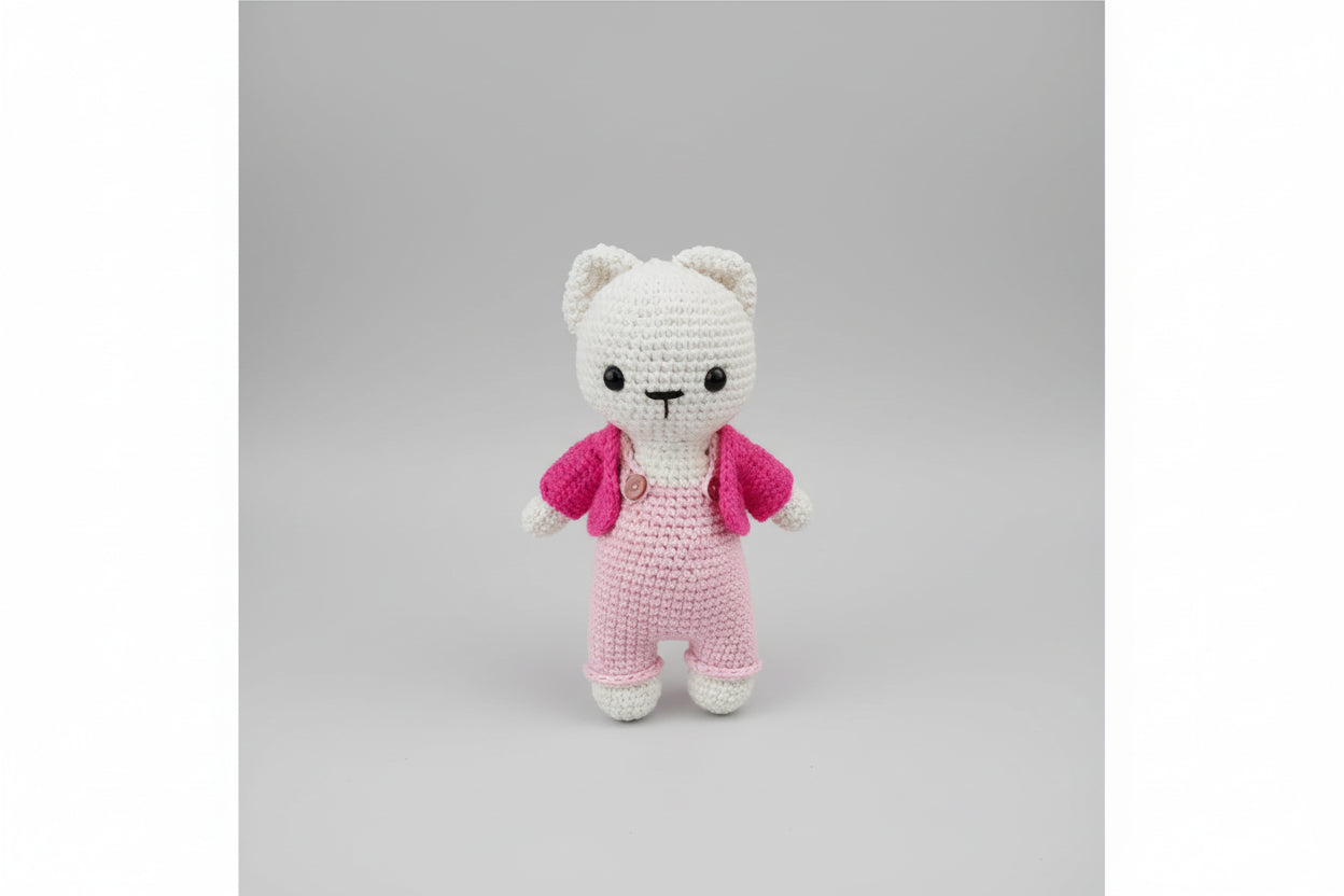 Osito De Peluche Tejido Crochet Amigurumi Artesanal 22cm