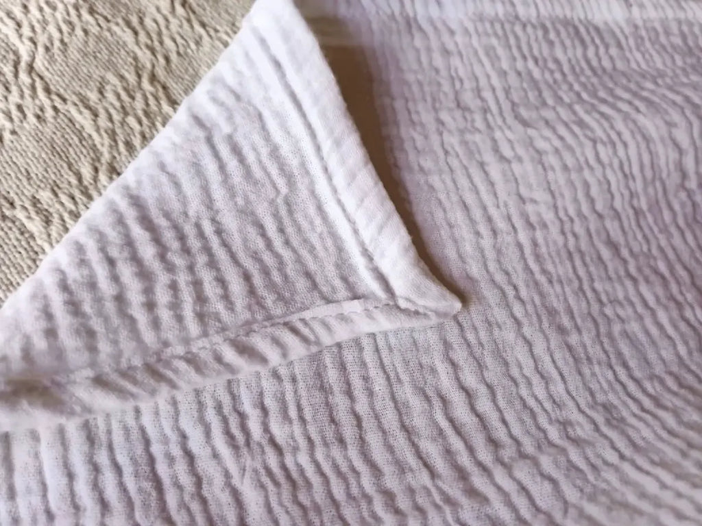 Pie De Cama Manta Deco Sofa Throw Blanco Panal Volados 2.5 M Blanco Volados