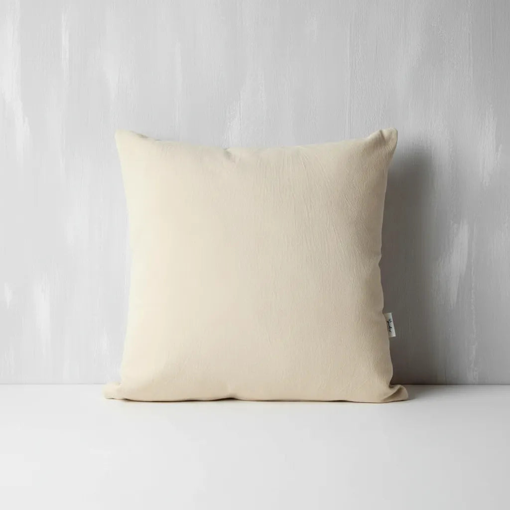 Funda De Almohadón Tusor Celeste / Beige 45 X 45 C Cierre Beige Tusor - Rugiada