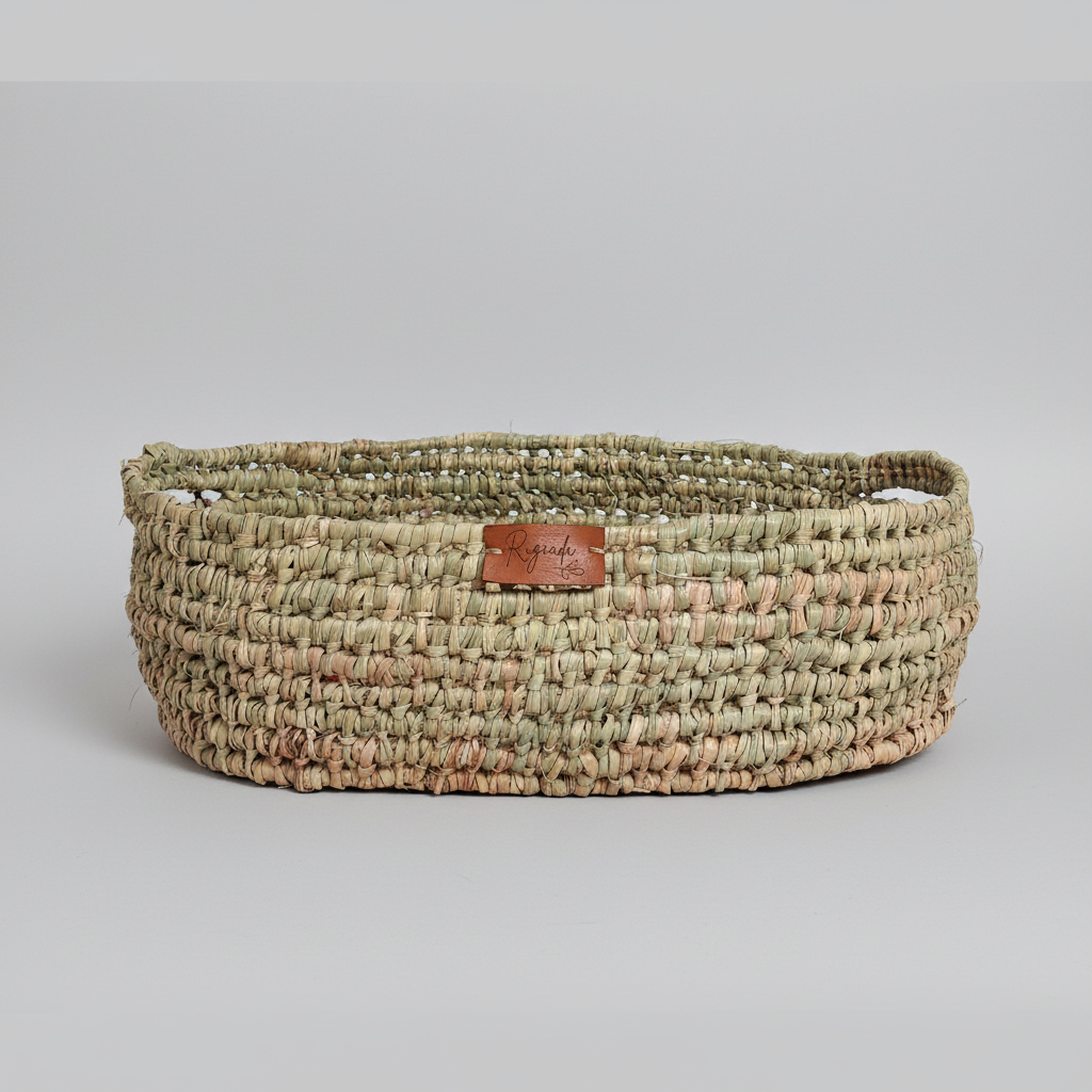 Cesta Canasta Tejida en Fibras Naturales Multiuso Ecológico 33 x 23 cm - Rugiada