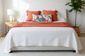 almohadon ladrillo algodón y pie de cama muselina