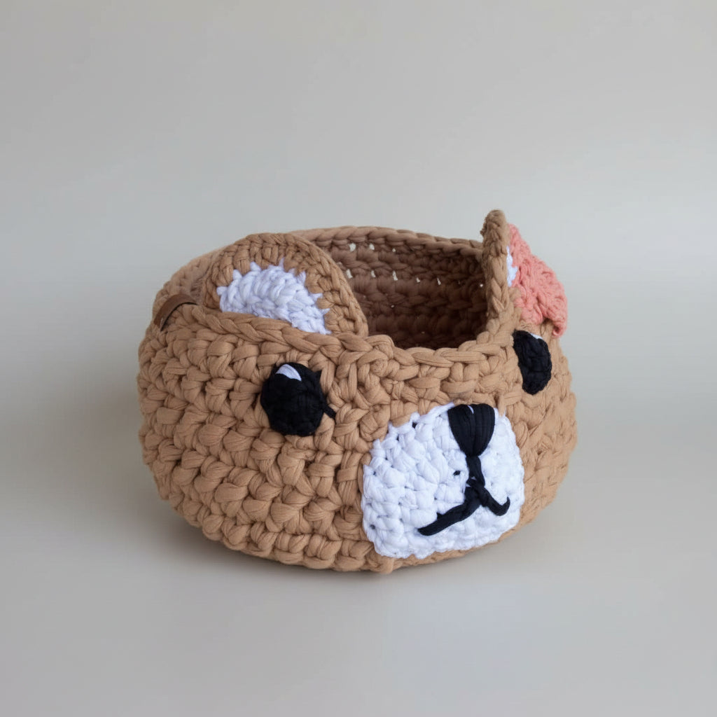 Canasta - Cesto- Organizador Infantil Tejido En Trapillo - Rugiada