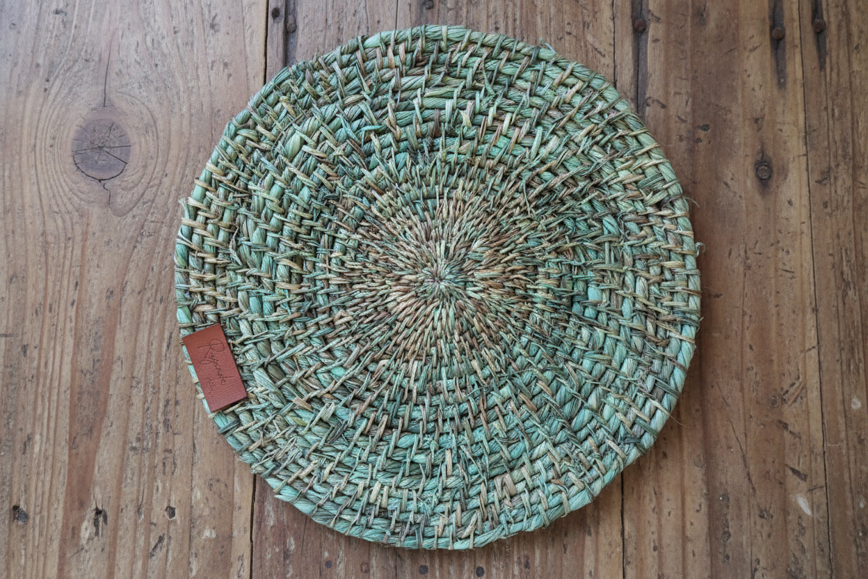 Individual Posaplatos Apoya Platos X 4 Tejido Natural 26cm Tostado - Rugiada