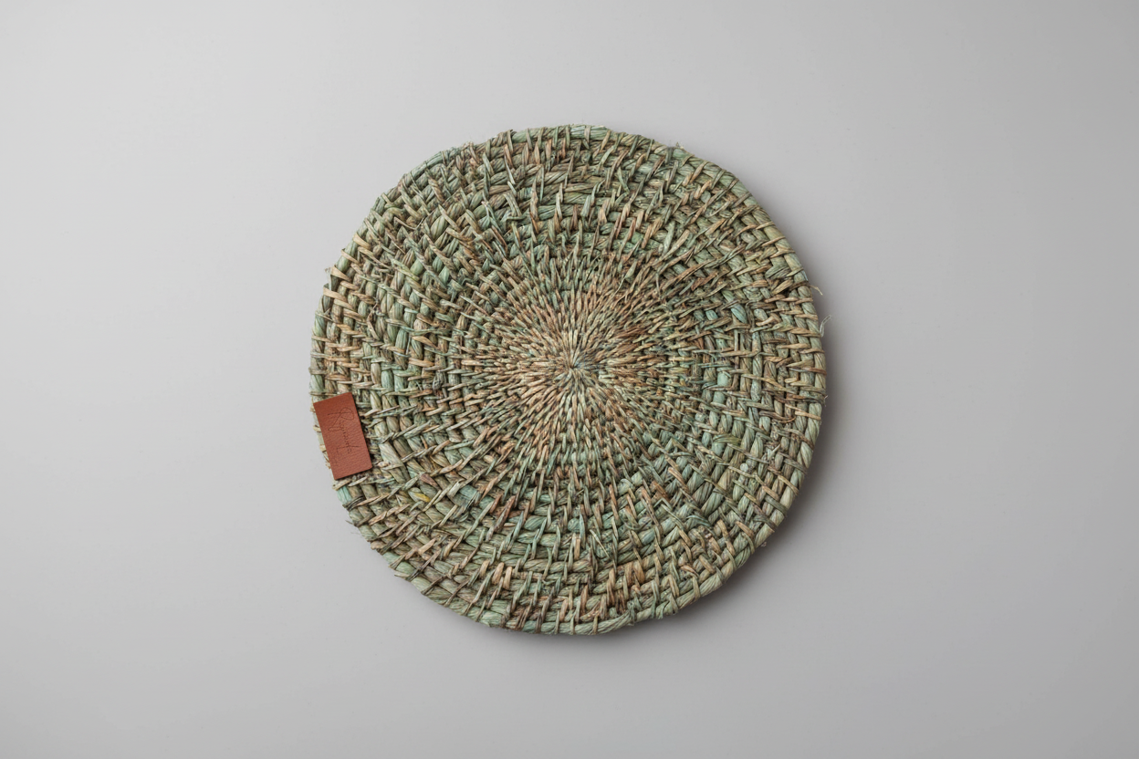 Individual Posaplatos Apoya Platos X 4 Tejido Natural 26cm Tostado - Rugiada