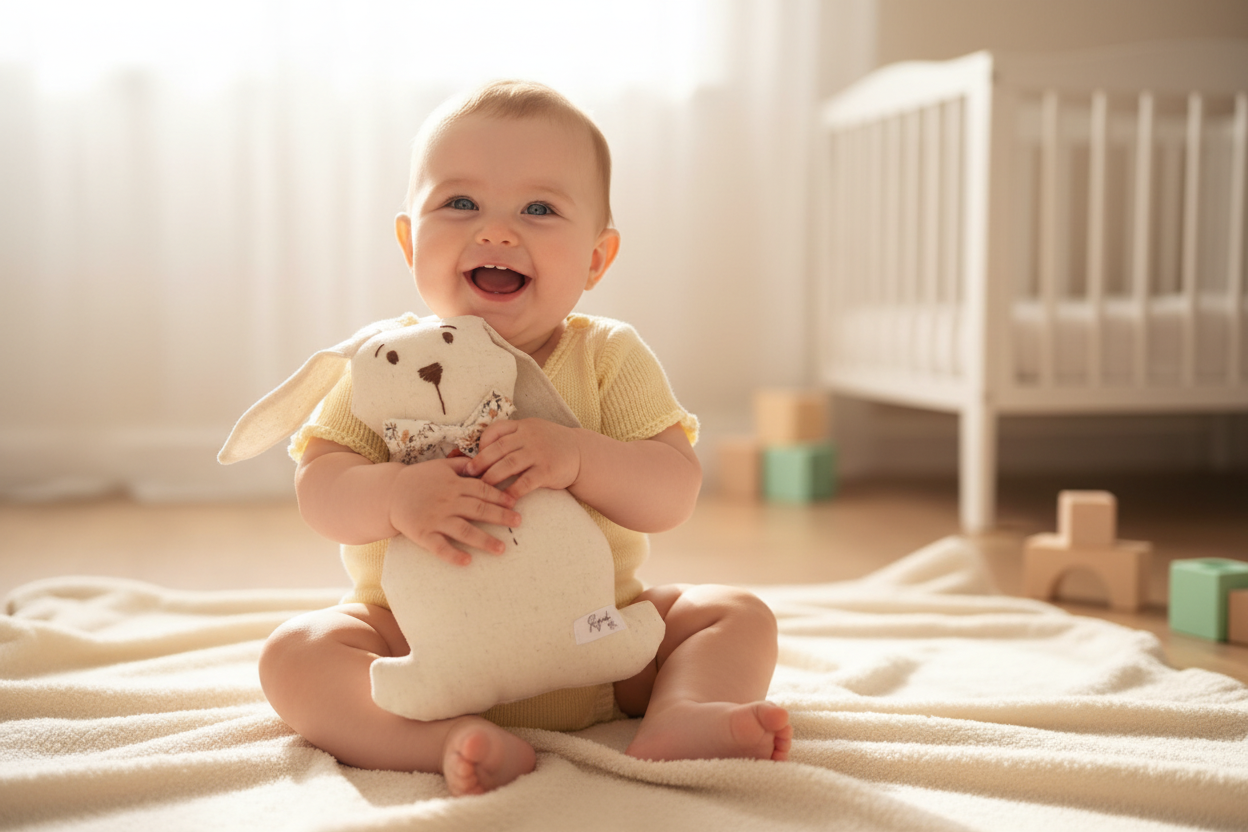 Conejito De Apego Tela Lino Viscosa / Desde 0 Mes