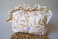 Necessaire Neceser Capitoneado C/ Volados - Beige / Turquesa / Hojas / Lunares