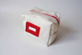 Necessaire Necceser Cartuchera Crema Natural Rojo Mini 15 Cm