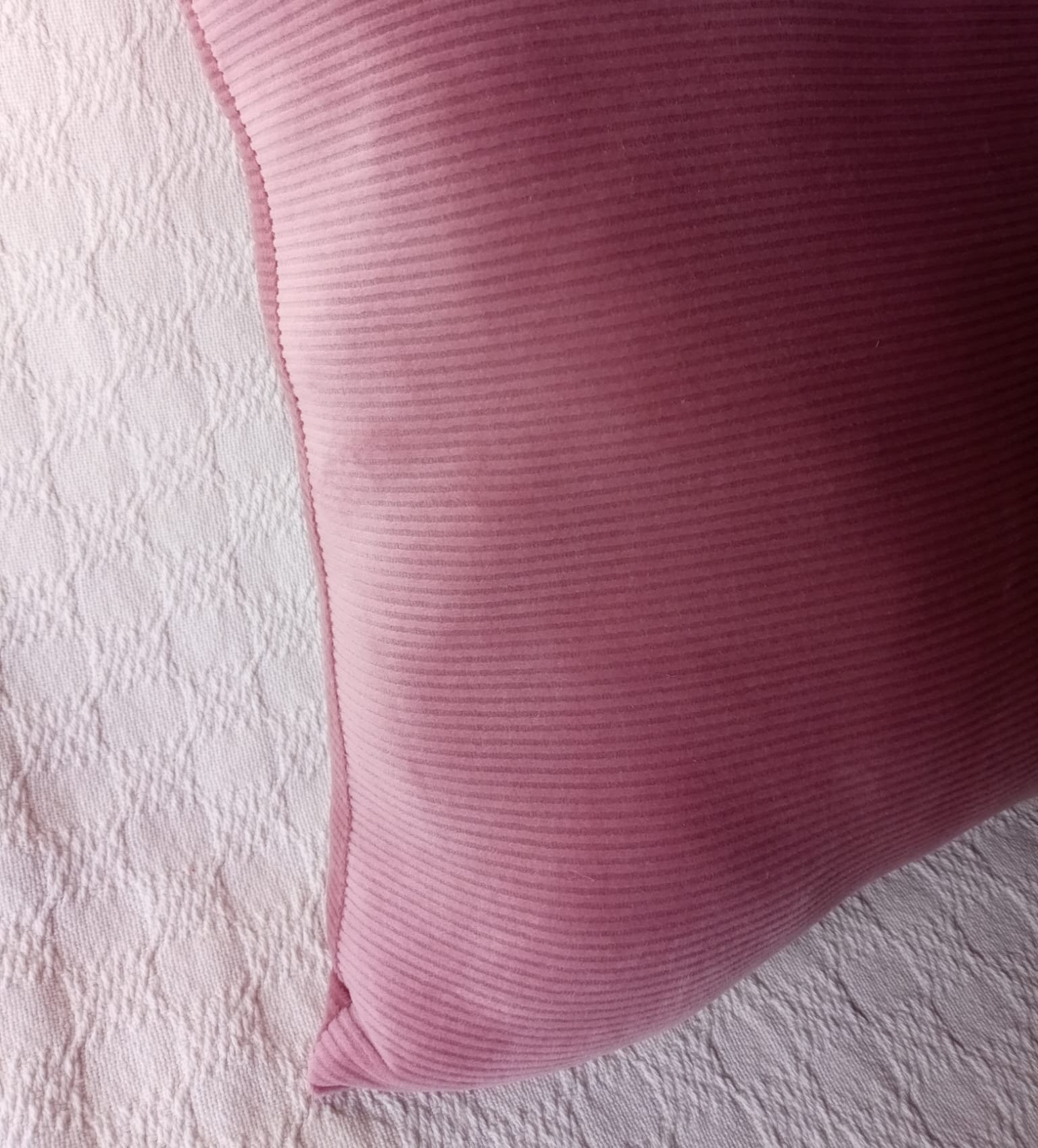 Funda de Almohadón Rosa Beige Gris 40 x 40 cm Con relleno de guata siliconada - Rugiada