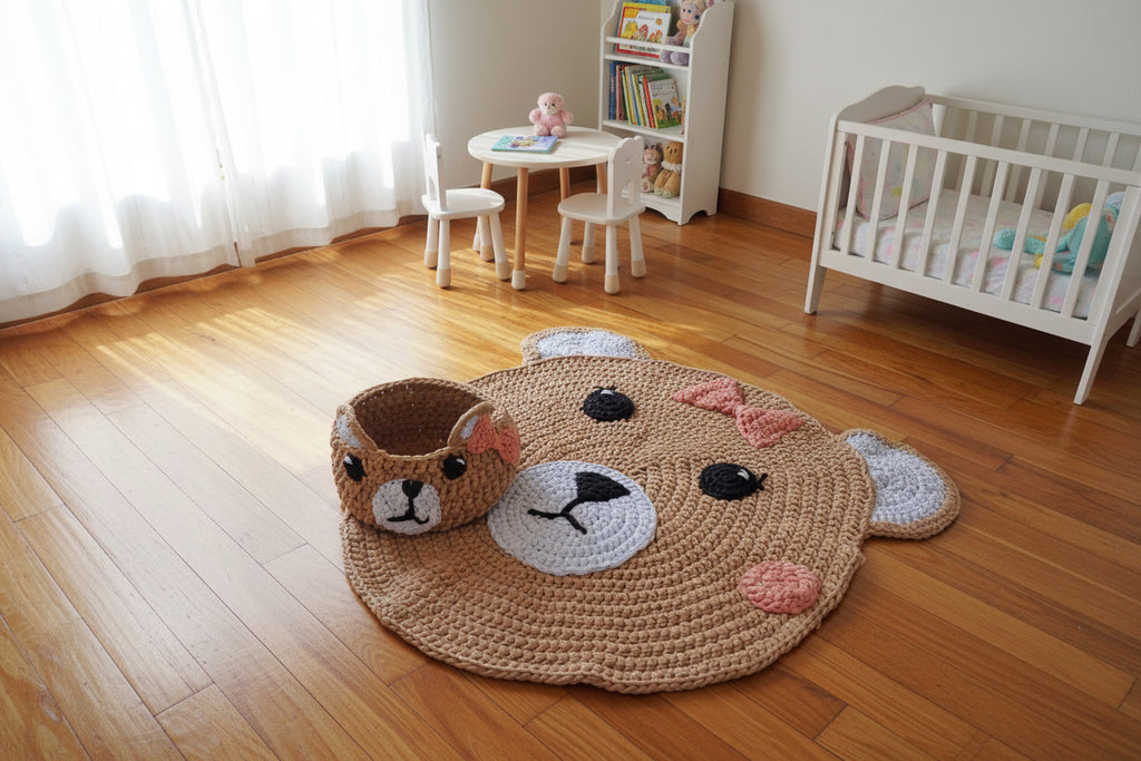 Canasta - Cesto- Organizador Infantil Tejido En Trapillo - Rugiada