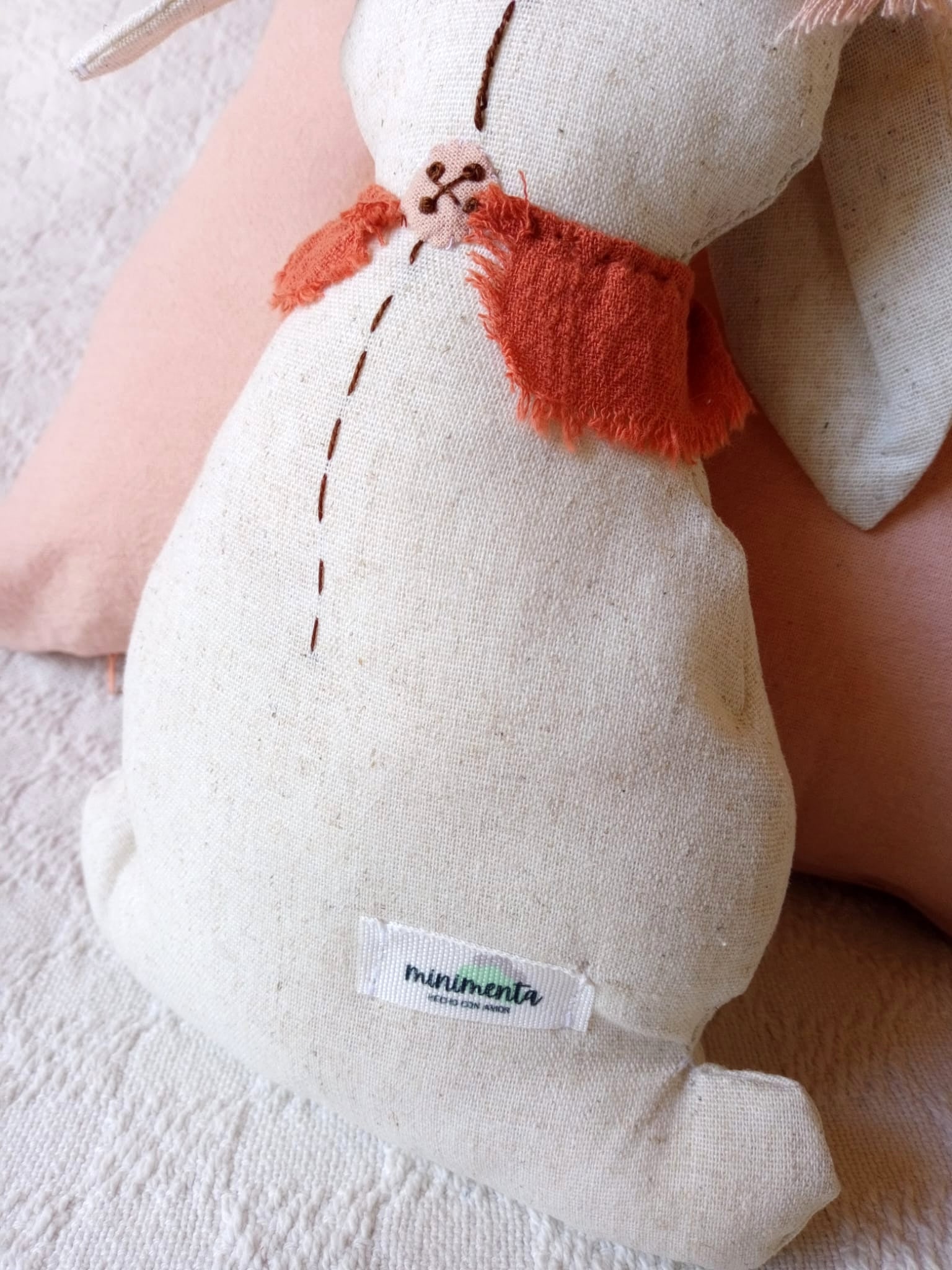 Conejita De Apego Tela Lino Viscosa Desde 0 Mes En Adelante - Rugiada