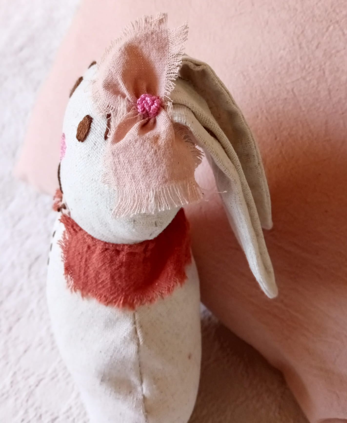 Conejita De Apego Tela Lino Viscosa Desde 0 Mes En Adelante - Rugiada