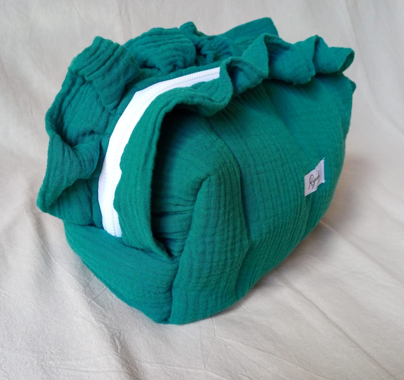 Neceser Necessaire Cartuchera C Volados Capitoneado Turquesa - Rugiada