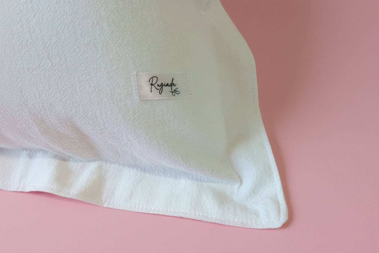 Funda de Almohadon tusor blanco