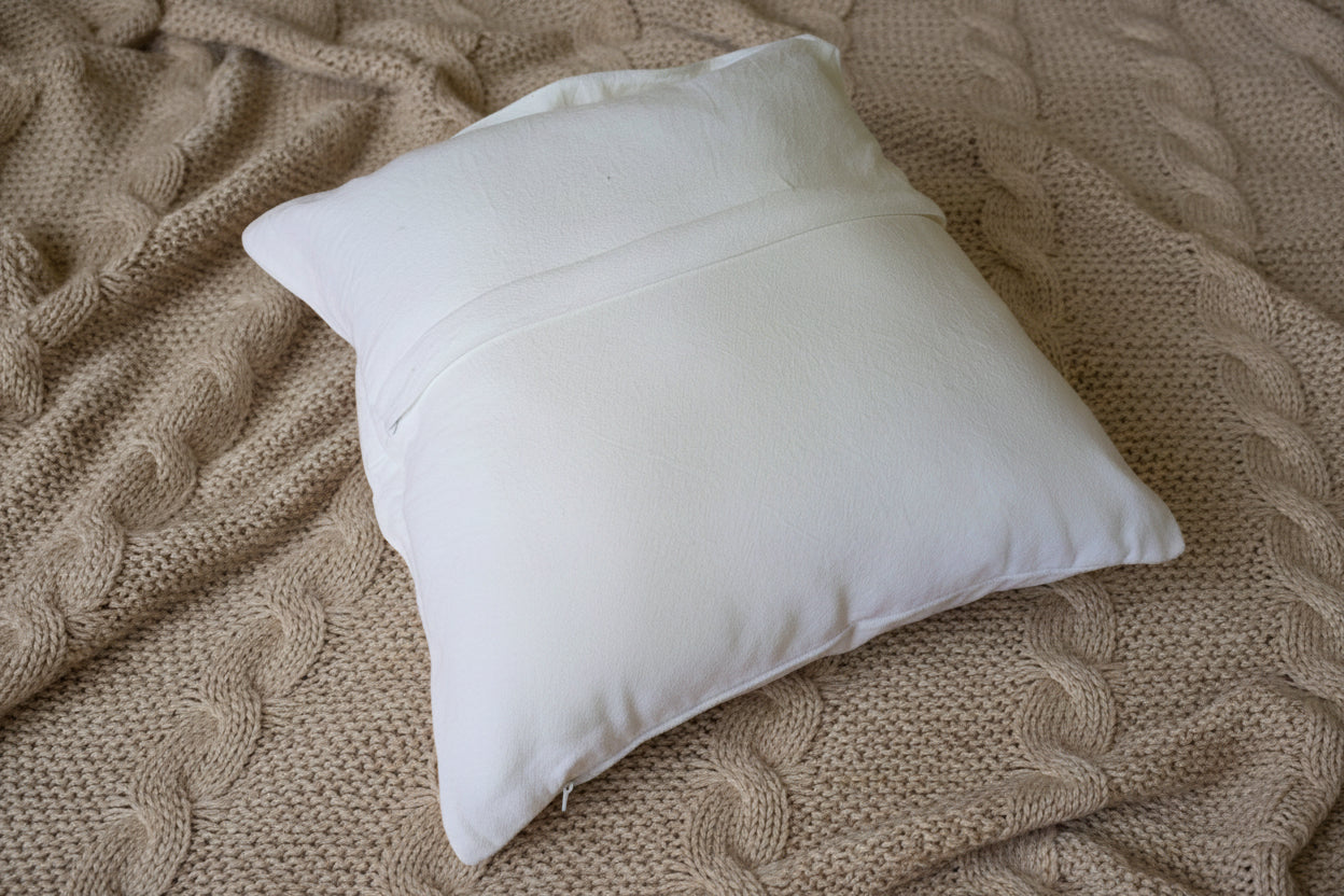 Funda de Almohadon tusor blanco