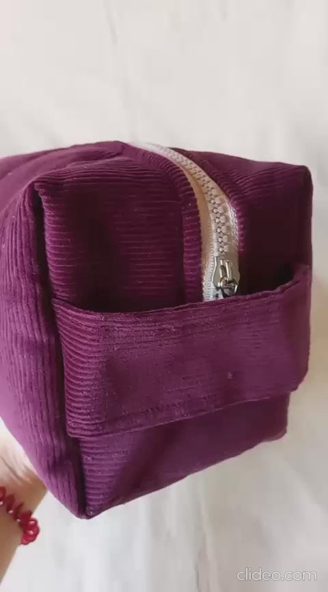 Necessaire / Neceser Pana Borravino Bordeaux 23 Cm