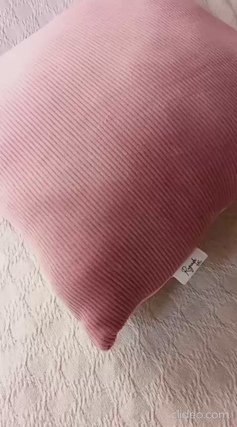 Funda de Almohadón Rosa Beige Gris 40 x 40 cm Con relleno de guata siliconada - Rugiada