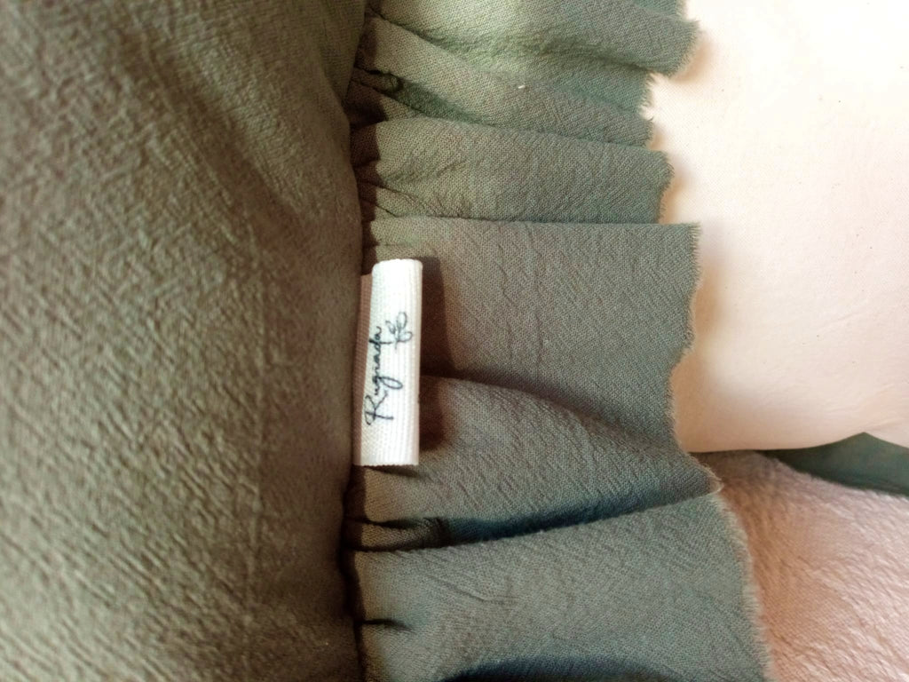 almohadon lienzo tusor verde nido verde malva rugiada textil

